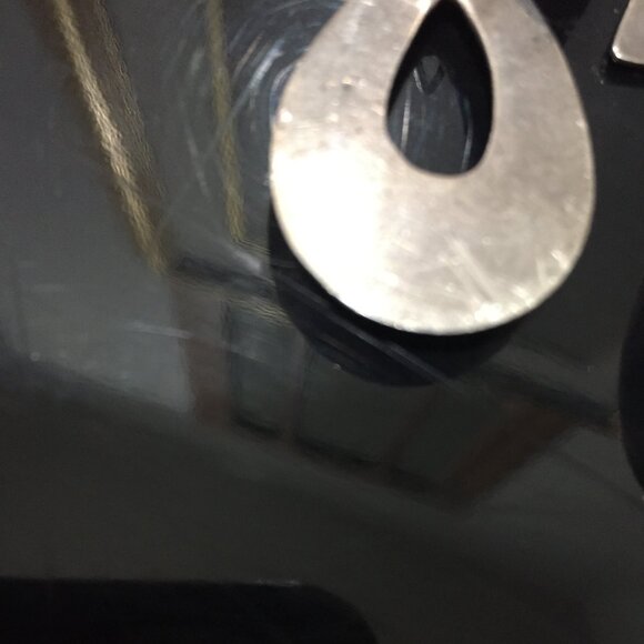 VINTAGE SILVER 925 LARGE DROP EARRINGS - Picture 5 of 6